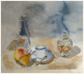 Tea time, , painting, aquarelle, watercolour, travel diary, world, Clairanne Filaudeau 