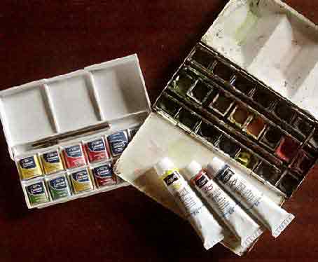 peinture aquarelle tubes et godets