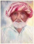 Turban man in Pakistan, , painting, aquarelle, watercolour, travel diary, world, Clairanne Filaudeau 