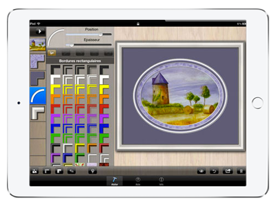 Souplesse d'utilisation, logiciel de cadres photos pour iPad et iPhone